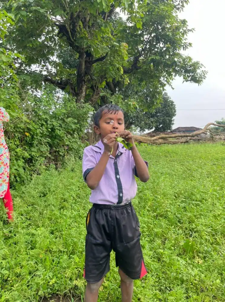 जैट्रोफा के चिपचिपे रस का इस्तेमाल करके बुलबुले उड़ाना